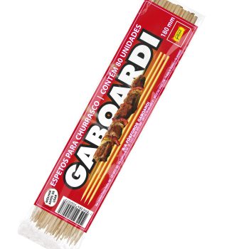 ESPETINHO PARA CHURRASCO MADEIRA  3,0 x 180 mm